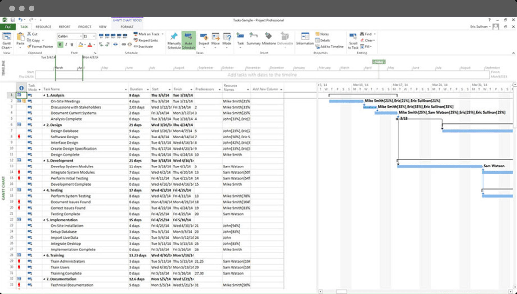 Microsoft Project Gantt